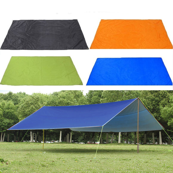 210x300cm Outdoor Camping Tent Sunshade Rain Sun UV Beach Canopy Awning Shelter Beach Picnic Mat Ground Pad