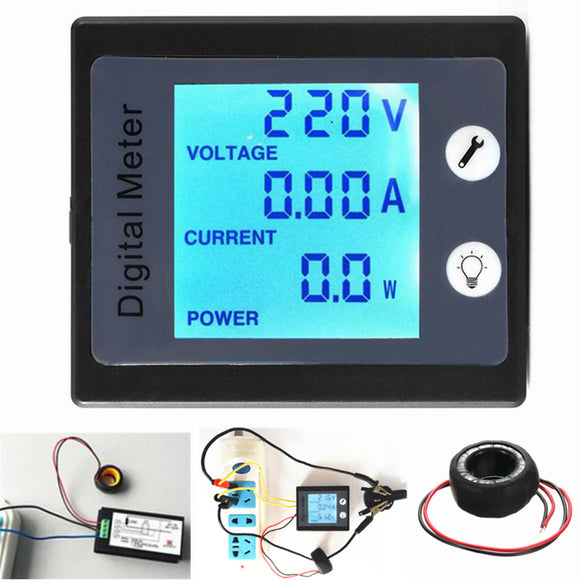 AC80V-260V 100A Digital Power Energy Meter Voltage Tester Ammeter Volt Meter Transformer