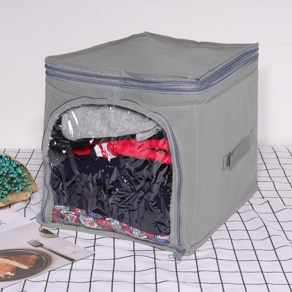 Charcoal Visible Clothing Storage Box Finishing Bags