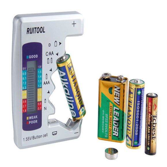 AA AAA 1.5V 9V Digital Battery Tester Universal Battery Capacity Tester Lithium Battery Power Suppl
