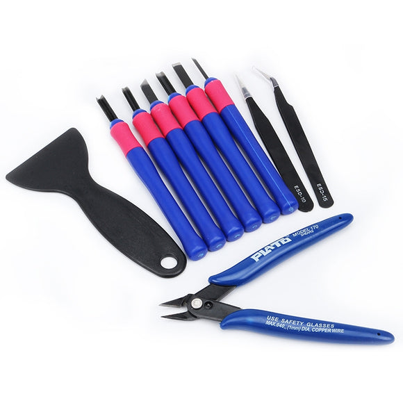 10PCS Hardened Steel Removing Tools Kit For 3D Printer ABS/ PLA Plastic Models