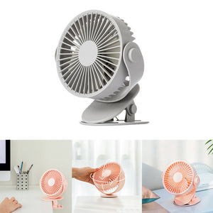 Xiaomi Jordan&Judy Clip-on USB Table Desktop Fan 720 Rotatable 3 Modes Wind Speed Cooling Fan Outdoor Travel