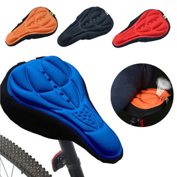 Outdoor Cycling 3D Bicycle Silicone Gel Pad Seat Saddle Cover Soft Cushion