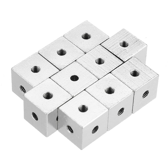 10pcs 10x10x10mm Six-sided Copper Fixed Block Six Sides Nut Plate Connection Block 10 * 10 * 10 Square Fixed Block