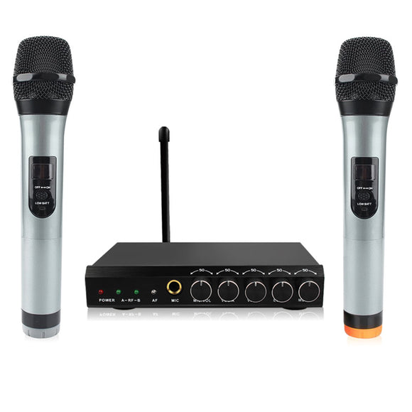 Archeer Portable bluetooth Wireless Microphone System VHF Dual HIFI Handheld Microphone
