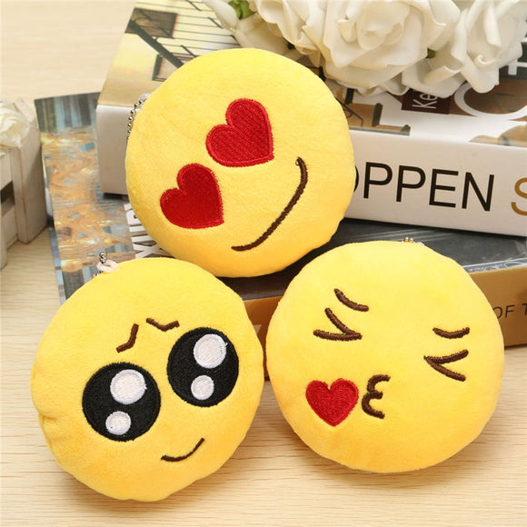 4inch 10cm Smiley Emoticon Round Emoji Ornament Stuffed Plush Soft Toy Pendant