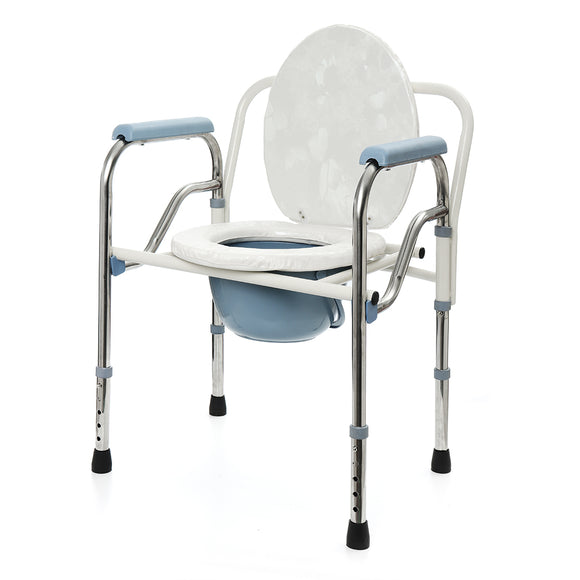 Foldable Commode Toilet Safety Chair Bedside Shower Bathroom Seat Adult Potty