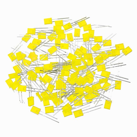 100pcs 2*5*7mm Square LED Yellow Light-emitting Diode 2X5X7 LED Diode