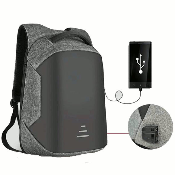 Men Anti Theft Backpack Waterproof Travel Bag With USB Charging Port