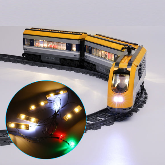 DIY LED Light Kit ONLY For LEGO 60197 Passenger Train Building Block Bricks Lighting