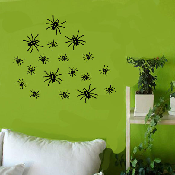 Creative Halloween Spider PVC Waterproof Wall Sticker Removable Vinyl Art Mural Decoration Stickers