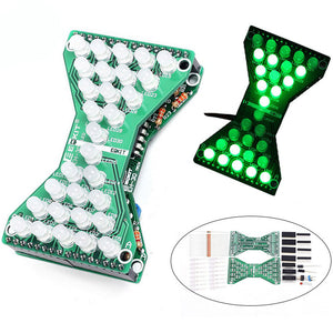3pcs DC 5V Green DIY LED Electronic Hourglass Kit Soldering Practice Spare Parts Module
