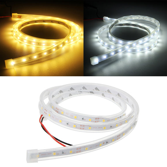 1M SMD3528 60 LED Waterproof Silicon Tube Flexible Strip Light Home Party Car Ribbon Lamp DC12V