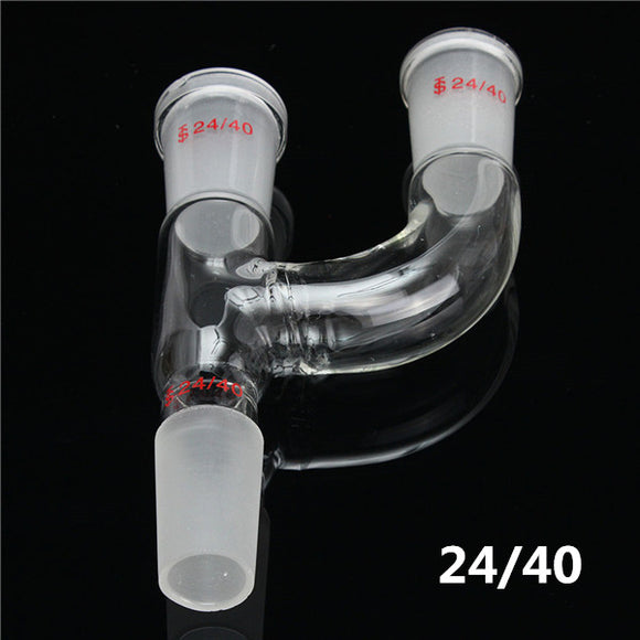 3 Way Claisen Glass Adapter with Joints 24/40 Lab Borosilicate Glassware