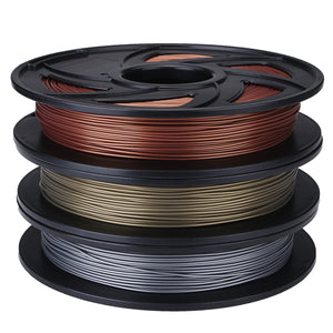 Aluminum/Bronze/Copper Color 1.75mm 0.5kg/1.1lb PLA Filament For 3D Printer RepRap