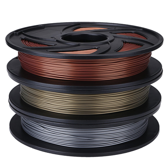 Aluminum/Bronze/Copper Color 1.75mm 0.5kg/1.1lb PLA Filament For 3D Printer RepRap