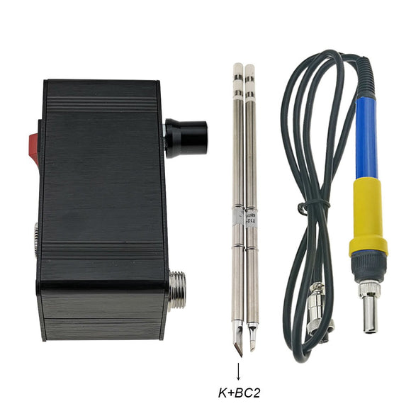 KSGER T12 STM32 V2.1S OLED Mini Soldering Station DIY Kit Soldering Iron Tip with Aluminum Alloy Handle