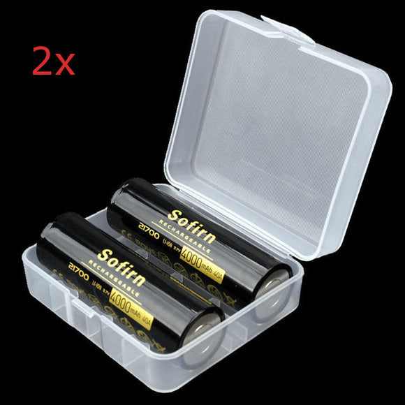 4Pcs Sofirn 3.7V 40A 4000mAh 21700 Battery Lithium Ion Battery Rechargeable Batterry Li-ion Battery 21700 Cell Big Flat Top