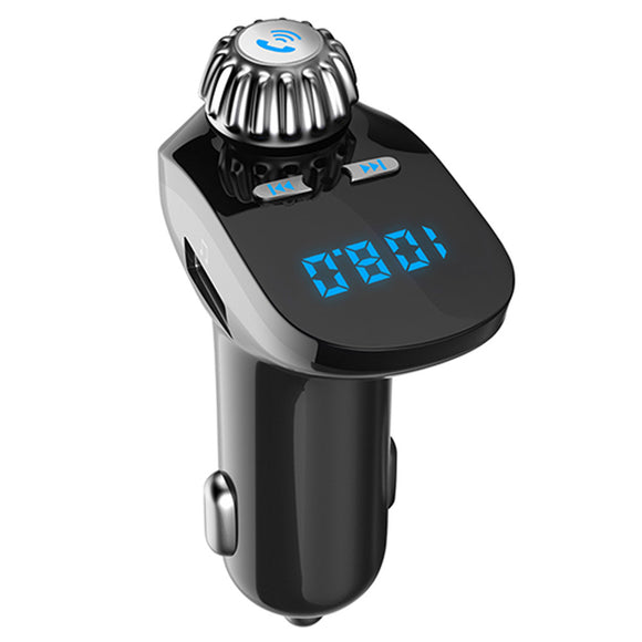 G95 Mini ABS Car Charger MP3 LED Screen bluetooth Handsfree FM Transmitter Dual USB Black Player