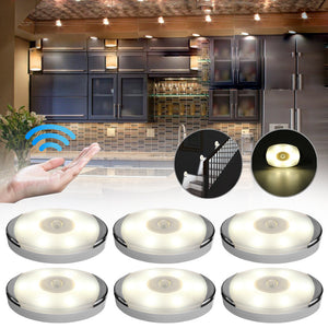 3pcs / 6pcs PIR Motion Sensor Under Cabinet  Light Human Body Induction for Kitchen Cupboard Warm White