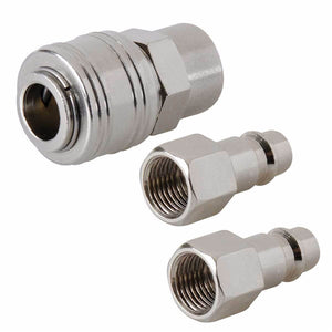 3pcs 1/4inch Female BSP Adapter Compressed Air Quick Coupling Hose