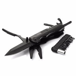 IPRee 192mm High-carbon Steel Multi-function Portable Folding Knife Pliers EDC Survival Tools Kit