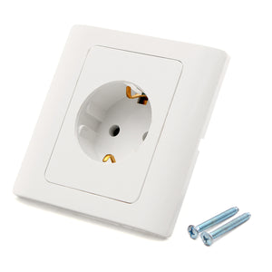 Claite 86 Type Germany Standard 16A EU Plug Wall Socket Power Outlet Panel Charger Adapter