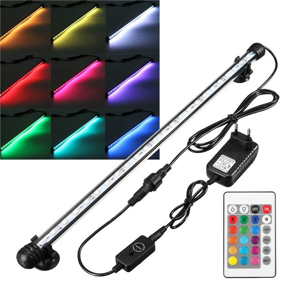 3.5W 50CM Submersible Remote Control/Button 24 LED RGB Night Lamp for Aquarium Fish Tank Pond