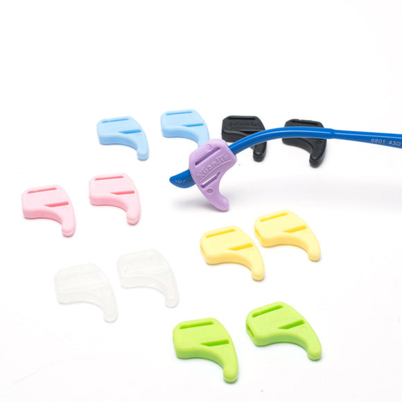 1Pair Colorful Silicone Anti-slip Glasses Cover Sports Temple Tips for Reading Glasses Sunglasses