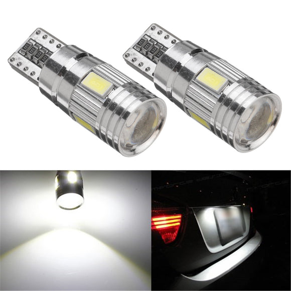 T10 W5W 5630 LED Car Side Marker Lights Canbus Error Free Wedge Bulb Lamp 12V 2.5W White 2Pcs