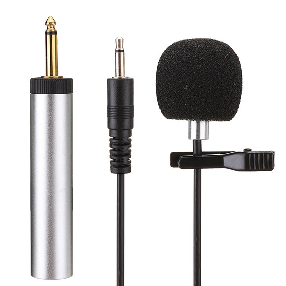 ERzhen S318 Lavalier Clip-on Cardioid Capacitance Wired Microphone for Amplifier Mixer