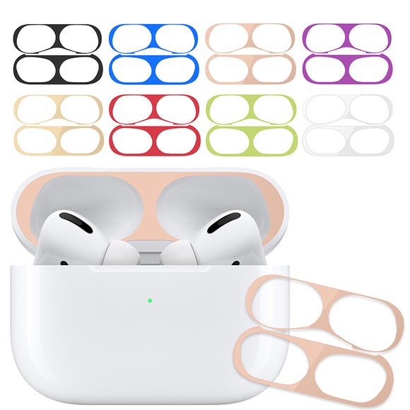 Bakeey Ultra Thin Dust-proof Earphone Storage Case Metal Protective Film Sticker Dust Guard for Apple Airpods 3rd Generation