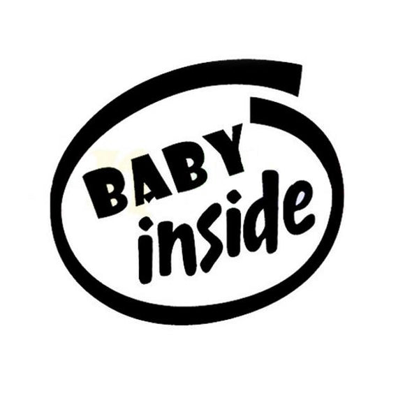 11x12cm Baby Inside Reflective Outdoor Enthusiasts Car Stickers Auto Truck Vehicle Motorcycle Deca