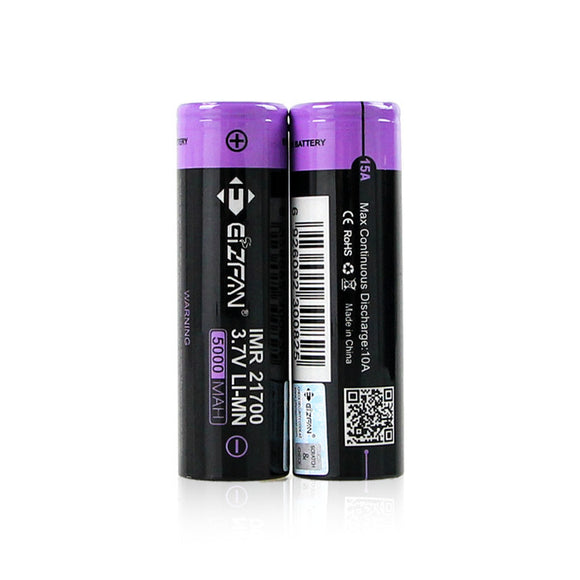 Eizfan 2pcs Eizfan Authentic IMR 21700 5000 mah 3.7V Rechargeable Li ion Battery Cell Electronic