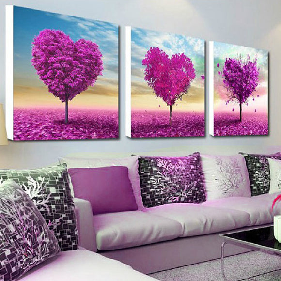 32x32cm 5D DIY Purple Love Tree Diamond Painting Resin Full Rhinestone Scenery Cross Stitch Kit