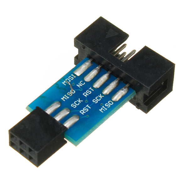 10pcs 10 Pin To 6 Pin Adapter Board Connector For Arduino ISP Interface Converter AVR AVRISP USBASP STK500 Standard