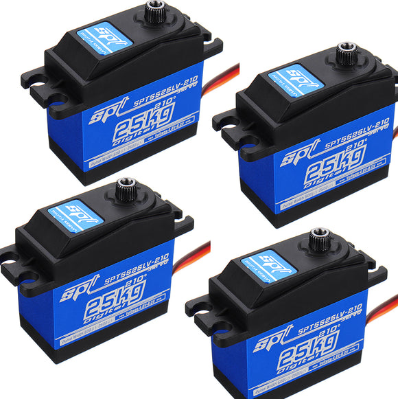 4PCS SPT5525LV-210 25KG Digital Servo 210 Large Torque Metal Gear For RC Robot