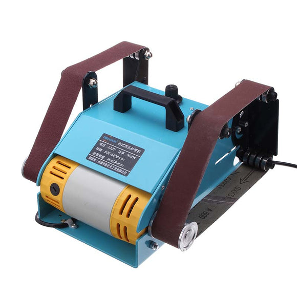 950W 220V Multi-function Sander Desktop Double Axis Belt Sanding Grinding Machine