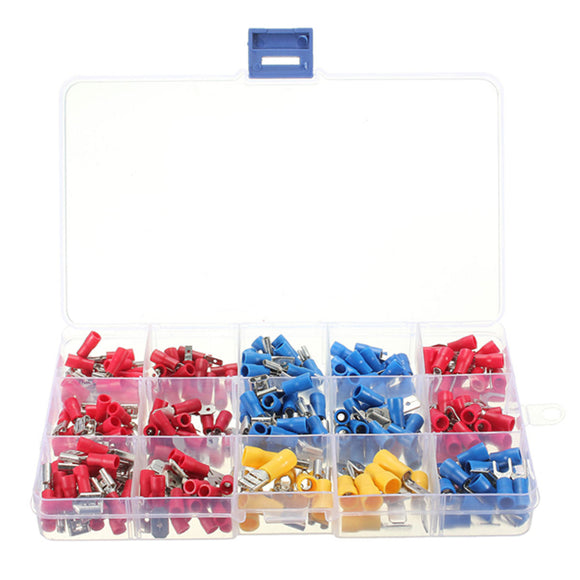 Excellway 280Pcs Assorted Insulated Electrical Wire Terminals Crimp Connector Set Kit