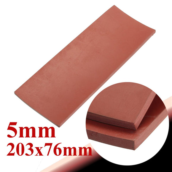 203x76x5mm Red Silicone Rubber Sheet Chemical Heat Resistance Plate