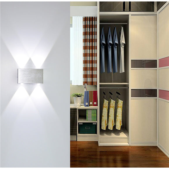 Indoor 4/6/8W White Light LED Wall Lamp Aluminum Decorate Bedroom Light  AC85-265V