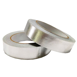 50M 2 Fiberglass Aluminium Foil Tape Self Adhesive Reinforced Heat Shield"