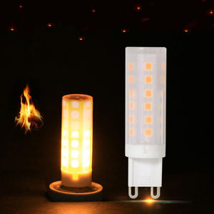 G9 2W 5050 SMD 1500K Warm White Single Mode LED Corn Bulb Flame Light AC85-265V