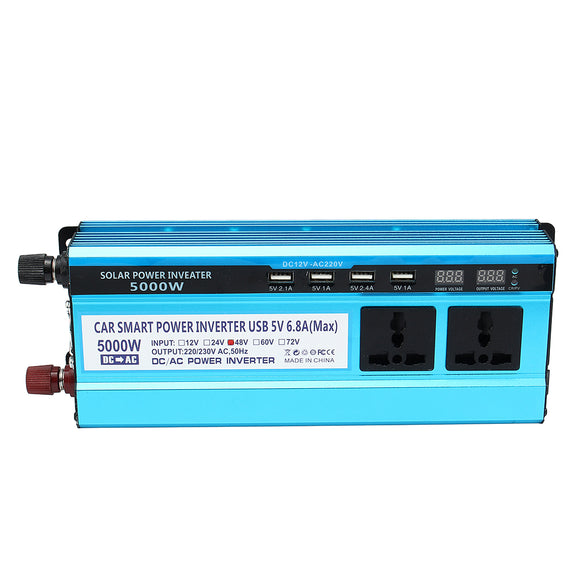 Solar Power Inverter 5000W Peak DC 12/24/48V To AC 220V Modified Sine Wave Converter