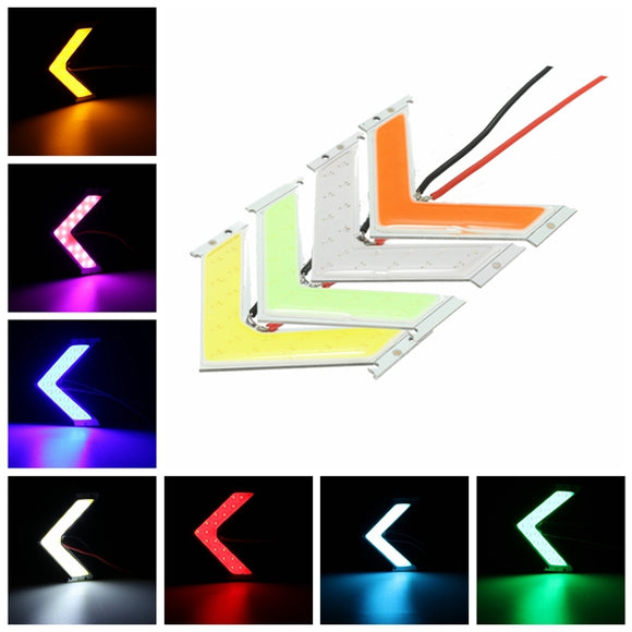 Multi-color LED COB Arrow Panels Car Side Mirror Turn Signal Indicator Light