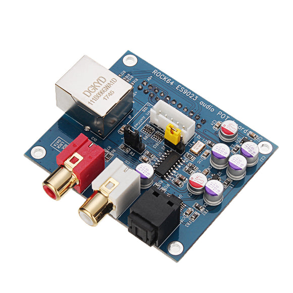 Rock64 Stereo Audio Receiver Module Board For ESS ES9023 Sabre DAC HiFi Sound Quality