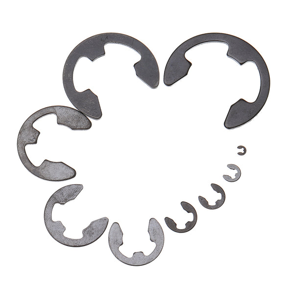Suleve MXCE1 300Pcs Carbon E-Clip Black Oxide Finish Retaining Ring Circlip Tools Kit 1.5-22mm