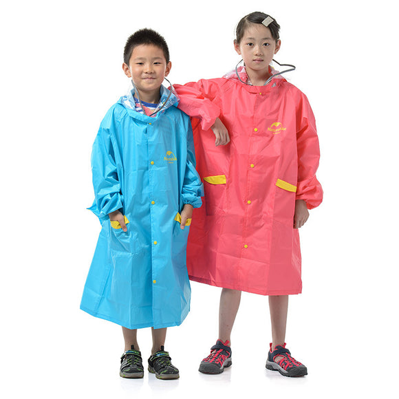Naturehike NH16D001-M Waterproof  PU3000mm Children Rain Coat  Polyester Rainwear
