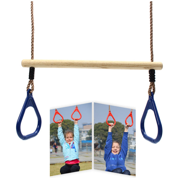 Wooden Jungle Gym Swing Seat Hammock Chair For Outdoor Children's Fitness Sports Swing Training