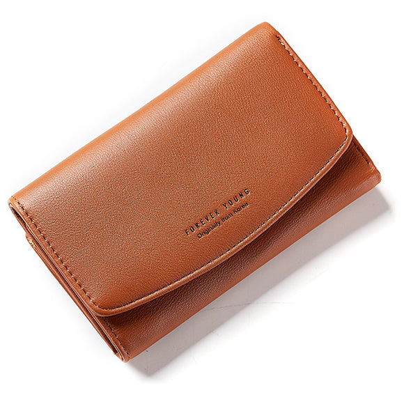 Women Pure Color Simple Wallets Coin Purses Card Holders